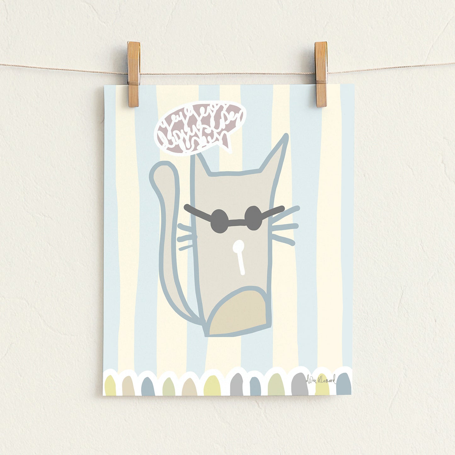 Gato Rallas Celeste