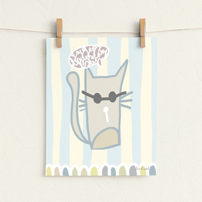 Gato Rallas Celeste